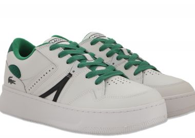 Sneaker Lacoste Leather 37-44SMA0117082-White-Green Ανδρικό - Lacoste - 