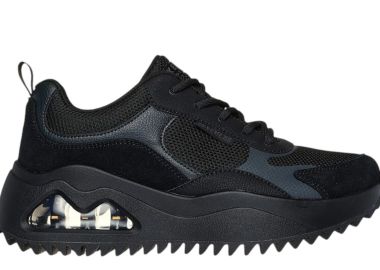 Sneaker Skechers Duraleather & Hot Melt Trimmed Mesh 177546-BBK-BBK-BLACK Γυναικείο - Skechers - 