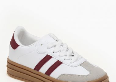 Sneakers basic δίσολα - Μπορντώ - Issue - 