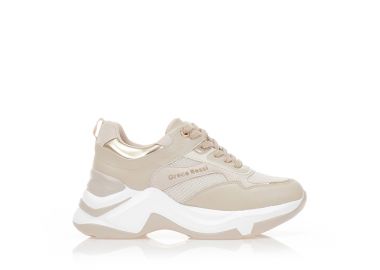 Sneakers Chunky μπεζ ΜΠΕΖ - Tsoukalas - 