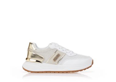 Sneakers δερματίνη με διάτρητο σχέδιο ΧΡΥΣΟ - Tsoukalas - 