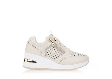 Sneakers δερματίνη με διάτρητο σχέδιο ΜΠΕΖ - Tsoukalas - 