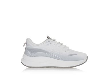 Sneakers λευκά με γκρι λεπτομέρειες ΓΚΡΙ - Tsoukalas - 