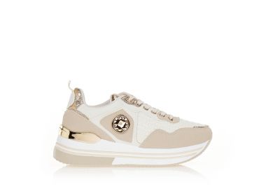 Sneakers με ανάγλυφο σχέδιο και αγκράφα ΜΠΕΖ - Tsoukalas - 