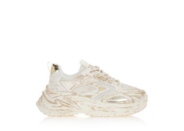 Sneakers με χρυσές λεπτομέρειες ΜΠΕΖ - Tsoukalas - 