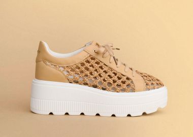 Sneakers με διχτυωτό σχέδιο και χοντρή σόλα - 5206179081498 -  - 