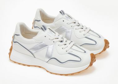 Sneakers με λεπτομέρεια χρώματος - Ασημί - Issue - 