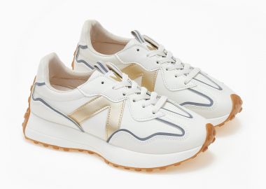 Sneakers με λεπτομέρεια χρώματος - Χρυσό - Issue - 