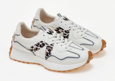 Sneakers με λεπτομέρεια χρώματος - Λεοπάρ - Issue - 