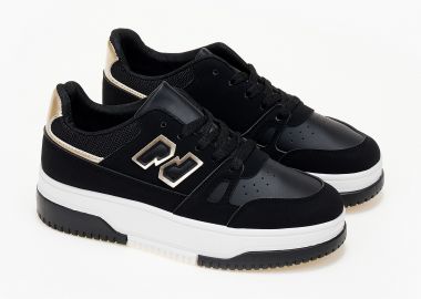 Sneakers με ψηλή σόλα - Μαύρο - Issue - 