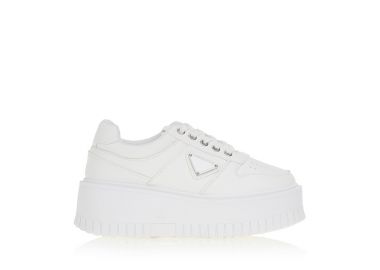 Sneakers με ψηλή σόλα ΛΕΥΚΟ - Tsoukalas - 
