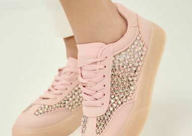 Sneakers Με Στρας & Mesh -  - 