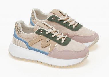 Sneakers με suede υφή - Ροζ - Issue - 