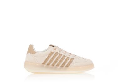 Sneakers μπεζ με πούρο ρίγες ΜΠΕΖ - Tsoukalas - 