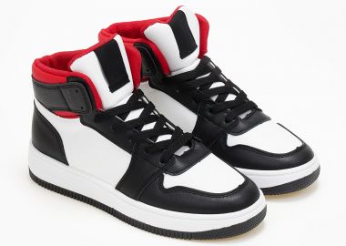 Sneakers μποτάκια με κορδόνια - Κόκκινο - Issue - 