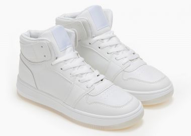 Sneakers μποτάκια με κορδόνια - Λευκό - Issue - 