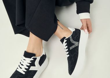 Sneakers Platform Με Στρας Λογότυπο -  - 