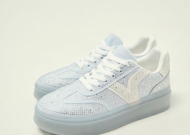 Sneakers Platform Με Στρας Λογότυπο -  - 