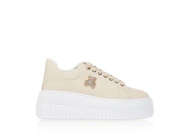 Sneakers πλατφόρμα με αγκράφα αρκουδάκι ΜΠΕΖ - Tsoukalas - 