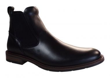 Softies Ανδρικά Μποτάκια Αστραγάλου 6172 Μαύρο Δέρμα - Softies - 