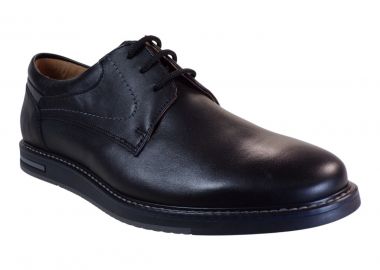 Softies Ανδρικά Παπούτσια 6358 Μαύρο Δέρμα - Softies - 