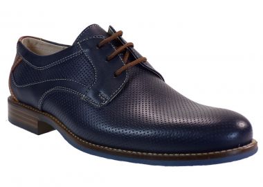 Softies Ανδρικά Παπούτσια 6998 Μπλέ Δέρμα - Softies - 