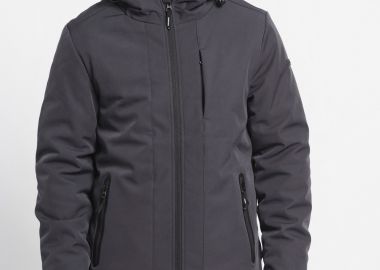 Softshell μπουφάν με ελαφριά επένδυση και κουκούλα - FUNKY BUDDHA - 
