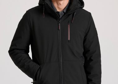 Softshell μπουφάν με επένδυση και κουκούλα - FUNKY BUDDHA - 