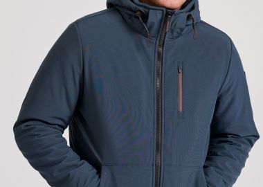 Softshell μπουφάν με επένδυση και κουκούλα - FUNKY BUDDHA - 