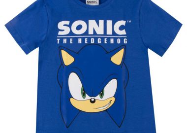 Sonic the Hedgehog Head Μπλε Παιδικό Κοντομάνικο Μπλουζάκι Μπλε - Sonic the Hedgehog - 