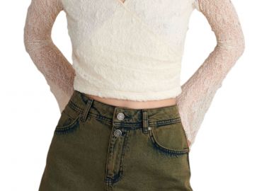 Σορτς Attrattivo Με Ξέφτια 9920979C-KHAKI Γυναικείο - Attrattivo - 