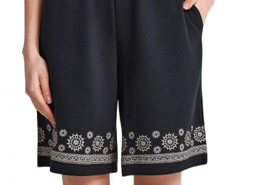 Σορτς Funky Buddha Με Κέντημα FBL013-104-03-BLACK Γυναικείο - Funky Buddha - 