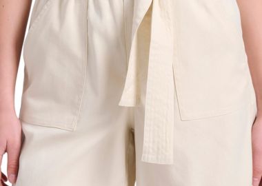 Σορτς Funky Buddha Με Ρεβέρ & Υφασμάτινη Ζώνη FBL009-120-03-CHALK Γυναικείο - Funky Buddha - 