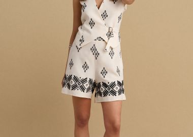 Σορτς λινό με κεντήματα - 5206634942616 -  - 