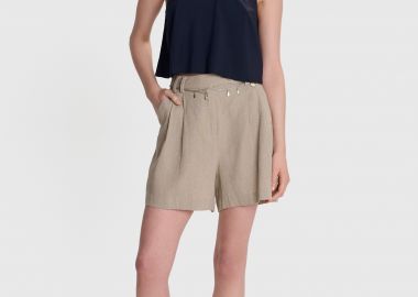 Σορτς λινό με πιέτες - 5206634912428 -  - 