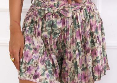 ΣΟΡΤΣΟΦΟΥΣΤΑΚΙ - FLORAL PLEATED - sense-shop - 