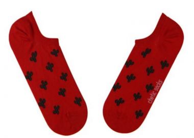 Σοσόνια με σχέδιο κάκτο κόκκινο unisex - chetic socks - 
