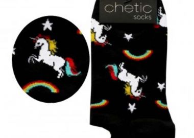 Σοσόνια Unicorn μαύρο unisex - chetic socks - 