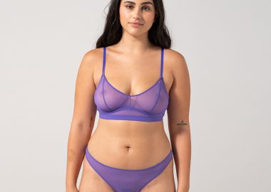 Σουτιέν Balconette Διχτυωτό Λιλά - UNDERSTATEMENT - 