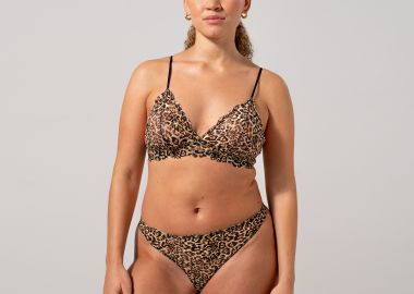 Σουτιέν Bralette λεοπάρ με δαντέλα - UNDERSTATEMENT - 