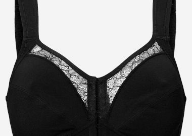 Σουτιέν με μπροστινό κούμπωμα σε μαύρο χρώμα -  - 