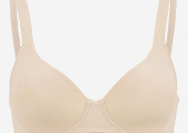 Σουτιέν plunge με μπανέλα σε μπεζ χρώμα -  - 