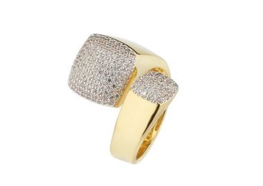 SOVRANI Δαχτυλίδι από ανοξείδωτο ατσάλι Gold J10527M15 - Sovrani - 