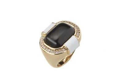 SOVRANI Δαχτυλίδι από ανοξείδωτο ατσάλι Gold J10653M14 - Sovrani - 