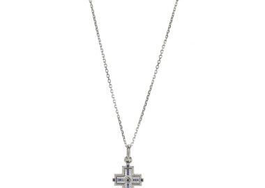 SOVRANI Κολιέ-Σταυρός από Aσήμι 925 Silver J9327 - Sovrani - 