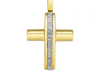 Σταυρός Δίχρωμος Κ14 - 13049SA -  - 