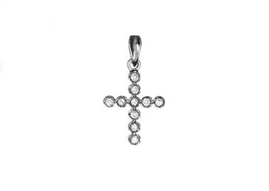 Σταυρός με Διαμάντια Λευκόχρυσος Κ18 - 55005A -  - 