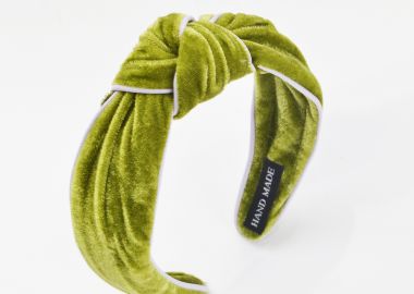 Στέκα βελούδινη με κόμπο & διχρωμία - MAT FASHION - 