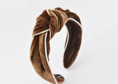 Στέκα βελούδινη με κόμπο & διχρωμία - MAT FASHION - 