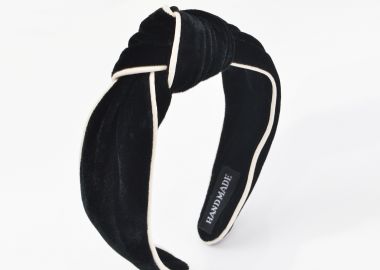 Στέκα βελούδινη με κόμπο & διχρωμία - MAT FASHION - 